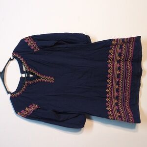 Peek Navy Embroidered Size 12